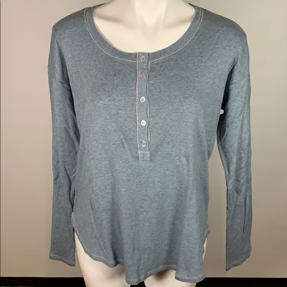 Splendid Blue Oversized  Henley Size X-Small